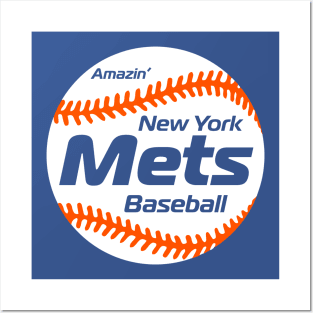 Mets 80s Retro Ball Posters and Art